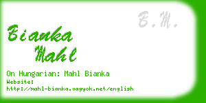 bianka mahl business card